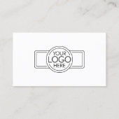 Grundlegende Führungskraft mit Logos und Fotos Visitenkarte (Rückseite)