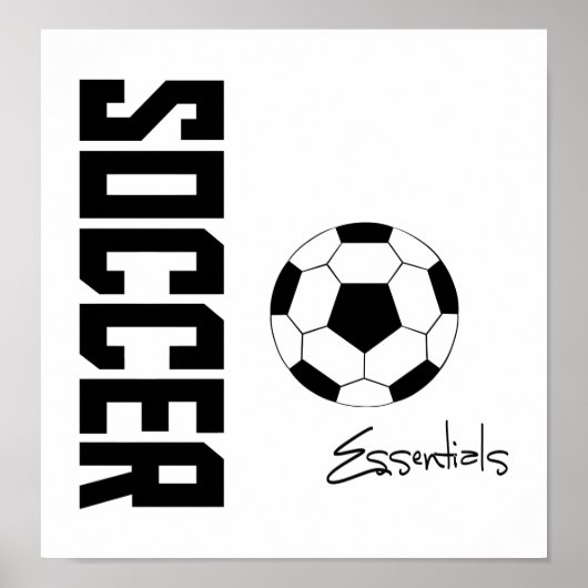 Grundlegende Fußballspiele (schwarz) Poster (Vorne)