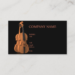 GRUNDLEGENDE GESCHÄFTSKARTE VIOLIN, MUSIK,INSTRUM VISITENKARTE