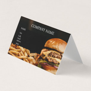 GRUNDLEGENDE GESCHÄFTSKARTENVORLAGE HAMBURGER