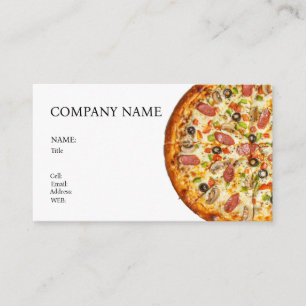 GRUNDLEGENDE GESCHÄFTSKARTENVORLAGE PIZZA VISITENKARTE
