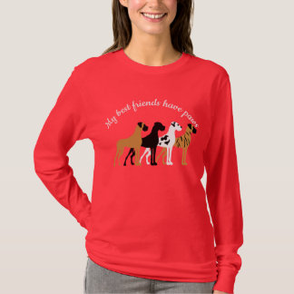 Grundlegende Great Dane-Farben schwarz, harlekin,  T-Shirt