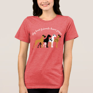 Grundlegende Great Dane-Farben schwarz, Harlekin,  Tri-Blend Shirt