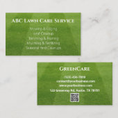 Grundlegende grüne Rasenpflege Visitenkarte (Vorne/Hinten)
