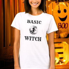 Grundlegende Hexe Reitbesen Damen Halloween indivi T-Shirt