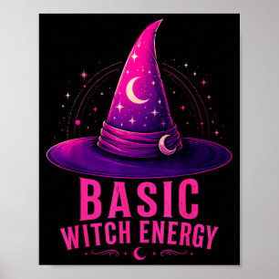 Grundlegende Hexen-Energie Halloween-Grafikdesign Poster