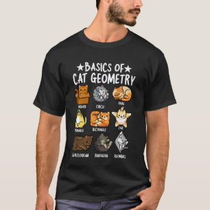Grundlegende Katzengeometrie Mathe Lustiger Katzen T-Shirt
