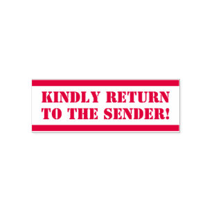 Grundlegende "KINDLY RÜCKKEHR zum ABSENDER!" Permastempel