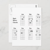 Grundlegende kleine Akkorde Postkarte (Vorne/Hinten)