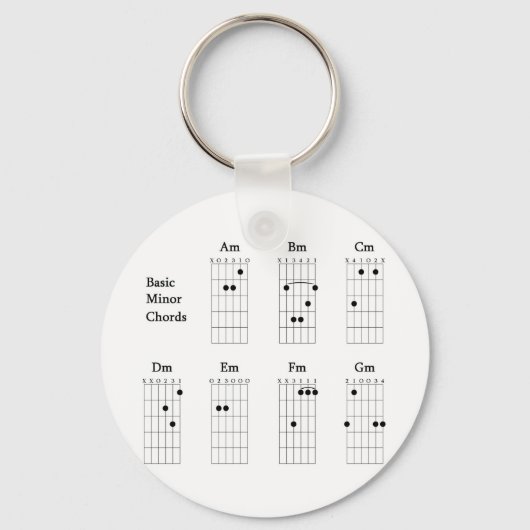 Grundlegende kleine Akkorde Schlüsselanhänger (Vorderseite)