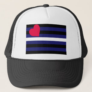 Grundlegende lederner Stolz-Flagge Truckerkappe