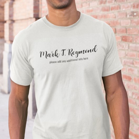 Grundlegende Markenbezeichnung Weißer T - Shirt