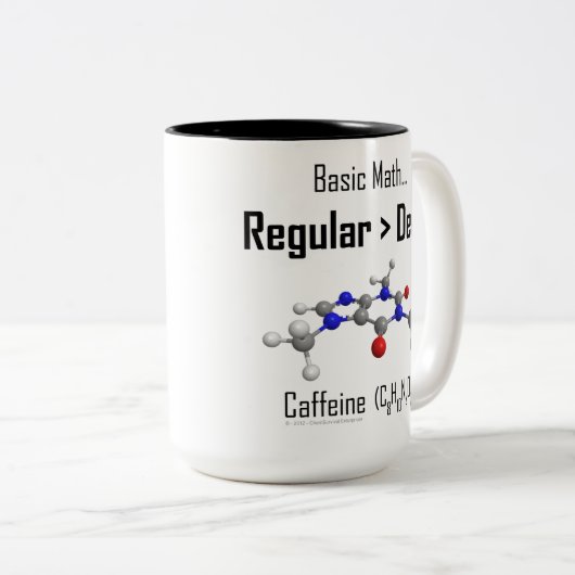 Grundlegende Mathe-Koffein-Tasse Zweifarbige Tasse (VorderseiteRechts)
