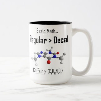 Grundlegende Mathe-Koffein-Tasse Zweifarbige Tasse
