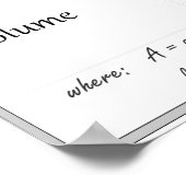 Grundlegende Mathematik Formeln Poster (Ecke)