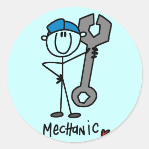 Grundlegende Mechaniker-T - Shirts und Geschenke Runder Aufkleber