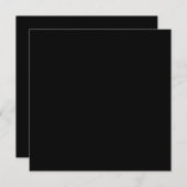 Grundlegende Minimal Solid Black Einladung (Vorne/Hinten)