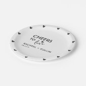 Grundlegende Minimalistische Moderne Herzlichkeit Pappteller (Schrägansicht)