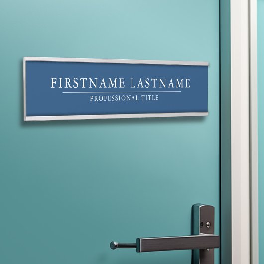 Grundlegende Navy Weiß mit Name Bezeichnung einfac Türschild