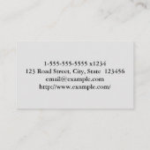 Grundlegende Podiatrist-Visitenkarte Visitenkarte (Rückseite)