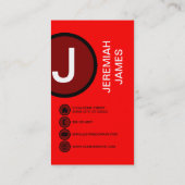 grundlegende rote Blase Visitenkarte (Rückseite)