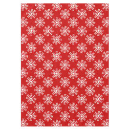 Grundlegende rotes und weißes tischdecke