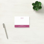 Grundlegende saubere Initials White Fuchsia Post-it Klebezettel (Büro)