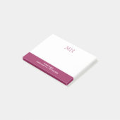 Grundlegende saubere Initials White Fuchsia Post-it Klebezettel (angewinkelt)