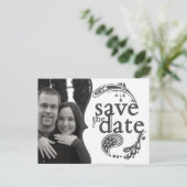 Grundlegende Save the Date Postkarte (Stehend Vorderseite)