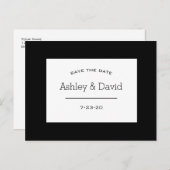 Grundlegende Save the Date-Postkarte Einladungspostkarte (Vorne/Hinten)