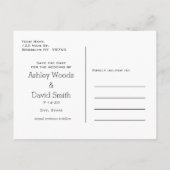 Grundlegende Save the Date-Postkarte Einladungspostkarte (Rückseite)