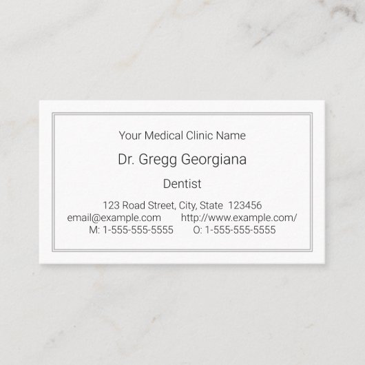 Grundlegende, Schlichte, Berufliche Visitenkarte (Vorderseite)