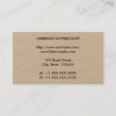 Grundlegende, Schlichte und bescheidene Visitenkar Visitenkarte (Rückseite)