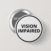 Grundlegende Schwarz-weiße Textvision beeinträchti Button (Vorne & Hinten)