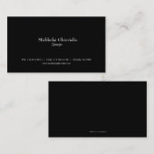 Grundlegende schwarze visitenkarte (Vorne/Hinten)