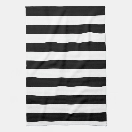 Grundlegende Schwarzweiss-Streifen Geschirrtuch (Vertikal)