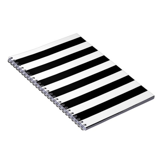 Grundlegende Schwarzweiss-Streifen Notizblock (Rechte Seite)