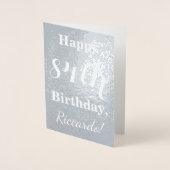 Grundlegende Silver Foil "HAPPY 84. GEBURTSTAG" +  Folienkarte (Vorderseite)