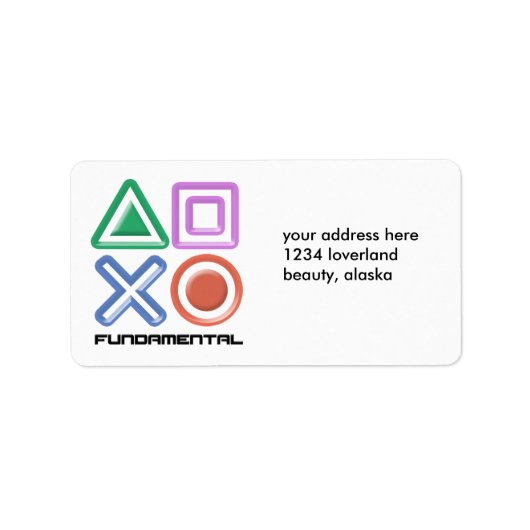 Grundlegende Spielsymbole Adressaufkleber (Vorne)