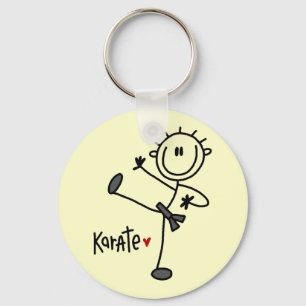 Grundlegende Stäbchenfigur Karate T-Shirts und Ges Schlüsselanhänger