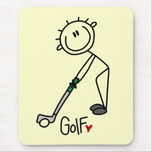 Grundlegende Stick Figure Golf T-Shirts und Gesche Mousepad