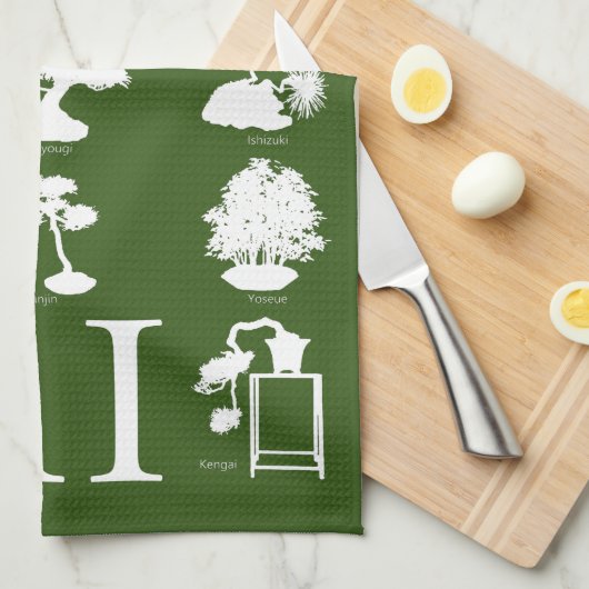 Grundlegende Stile von Bonsai Tree Geschirrtuch (Viertel Falte)