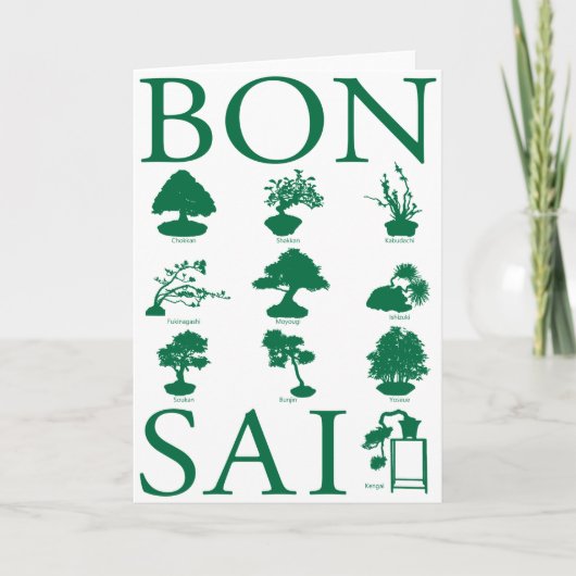 Grundlegende Stile von Bonsai Tree Karte (Vorderseite)