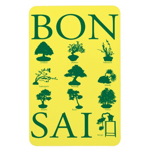 Grundlegende Stile von Bonsai Tree Magnet (Vertikal)