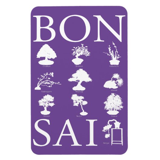 Grundlegende Stile von Bonsai Tree Magnet (Vertikal)