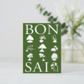 Grundlegende Stile von Bonsai Tree Postkarte (Stehend Vorderseite)