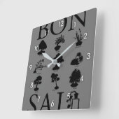 Grundlegende Stile von Bonsai Tree Quadratische Wanduhr (Winkel)