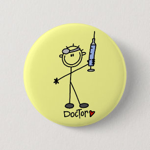 Grundlegende Stockfigur Arzt Button