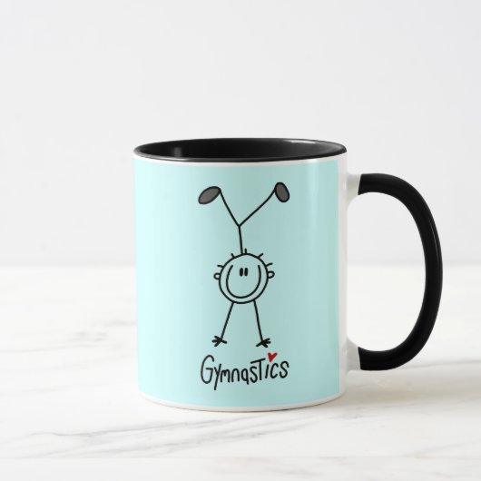 Grundlegende Strichmännchen-Gymnastik-T-Shirts und Tasse (Rechts)