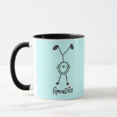 Grundlegende Strichmännchen-Gymnastik-T-Shirts und Tasse (Links)